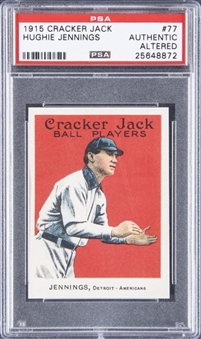 1915 Cracker Jack #77 Hughie Jennings - PSA Authentic